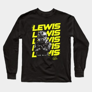 Lewis Hamilton Name Reapeat Long Sleeve T-Shirt